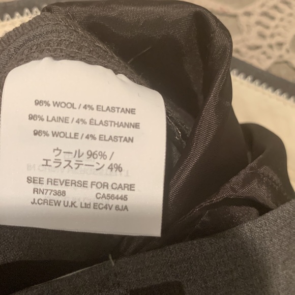 NWT J. CREW BI STRETCH HEATHER GRAY PANTS SIZE 12 - Picture 8 of 8